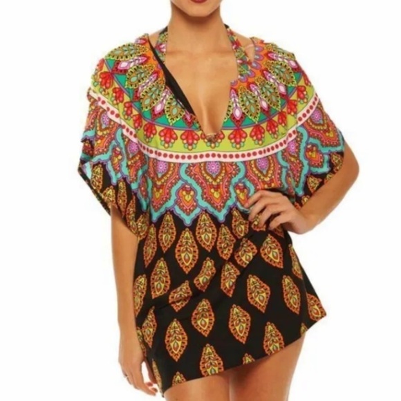 Colorful Women's Swim Cover-Up - Picture 2 of 8